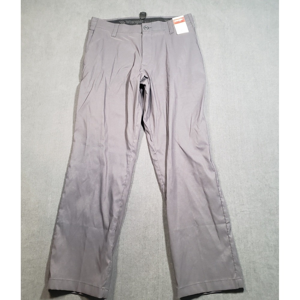 Wrangler Authentics Performance Pants Mens 30x30 Gray Nylon Spandex ZM684CN